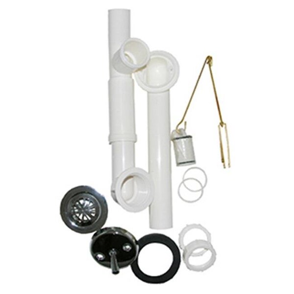 Larsen Supply Co Larsen Supply 03-4957 1.5 in. PVC Trip Waste & Overflow Assembly 660474 - main